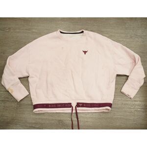 Under Armour Sweater Womens Extra Large Pink Project Rock Cropped Athleisure Fit